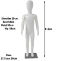 Childs Plastic Egg Head Display Mannequin – Glossy White-116cm