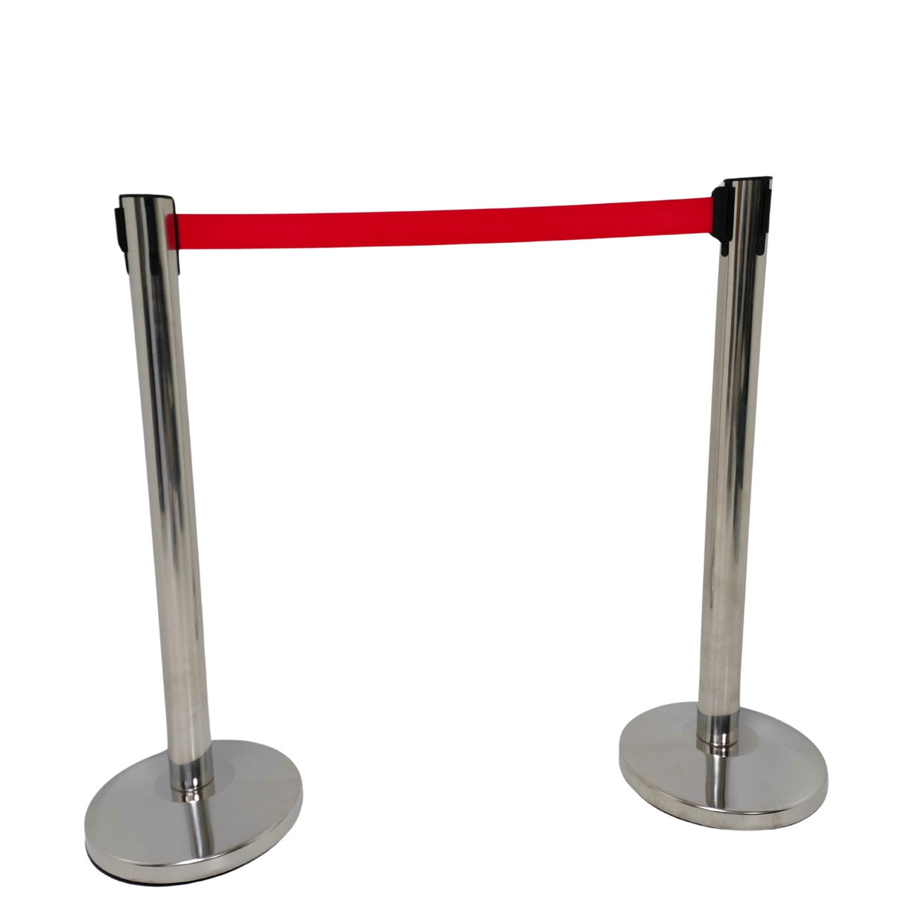 Chrome Retractable Queue Barrier System: Efficient Crowd Control & Queue Management
