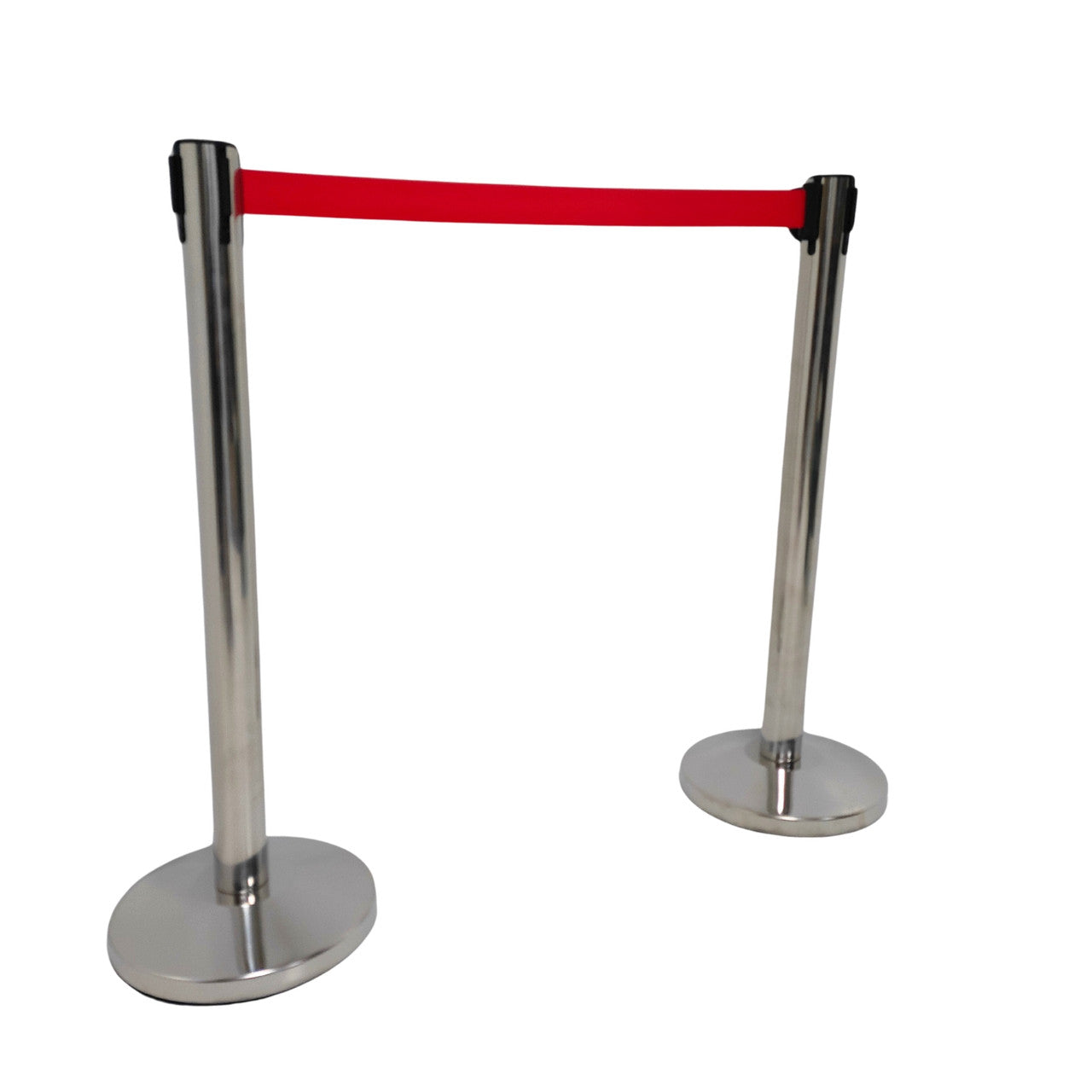 Chrome Retractable Queue Barrier System: Efficient Crowd Control & Queue Management