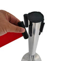 Chrome Retractable Queue Barrier System: Efficient Crowd Control & Queue Management