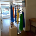 Chrome Spiral Clothes Rail Display Stand