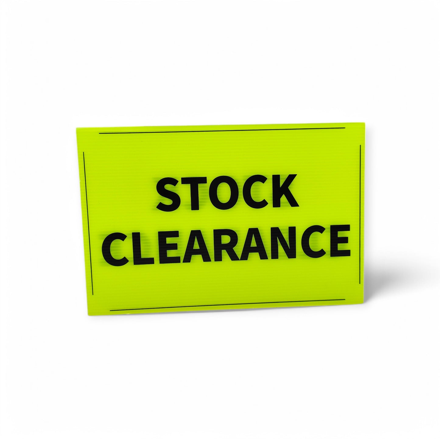 Black & Green Correx Market Promotion Card Sign Board Double-Sided & Waterproof