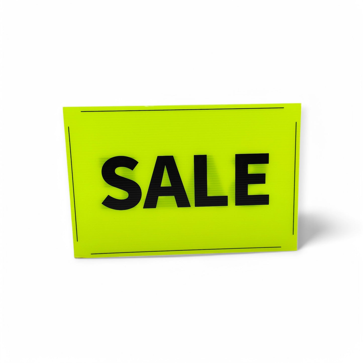 Black & Green Correx Market Promotion Card Sign Board Double-Sided & Waterproof