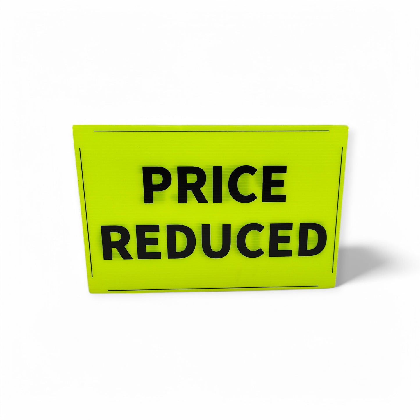 Black & Green Correx Market Promotion Card Sign Board Double-Sided & Waterproof