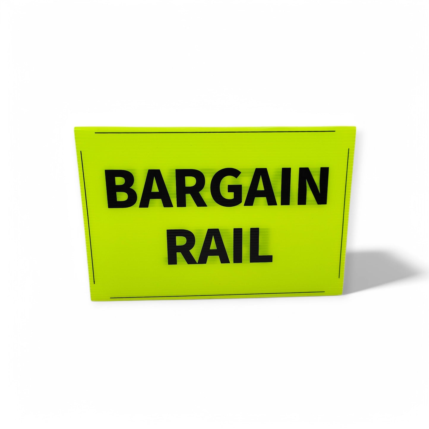 Black & Green Correx Market Promotion Card Sign Board Double-Sided & Waterproof