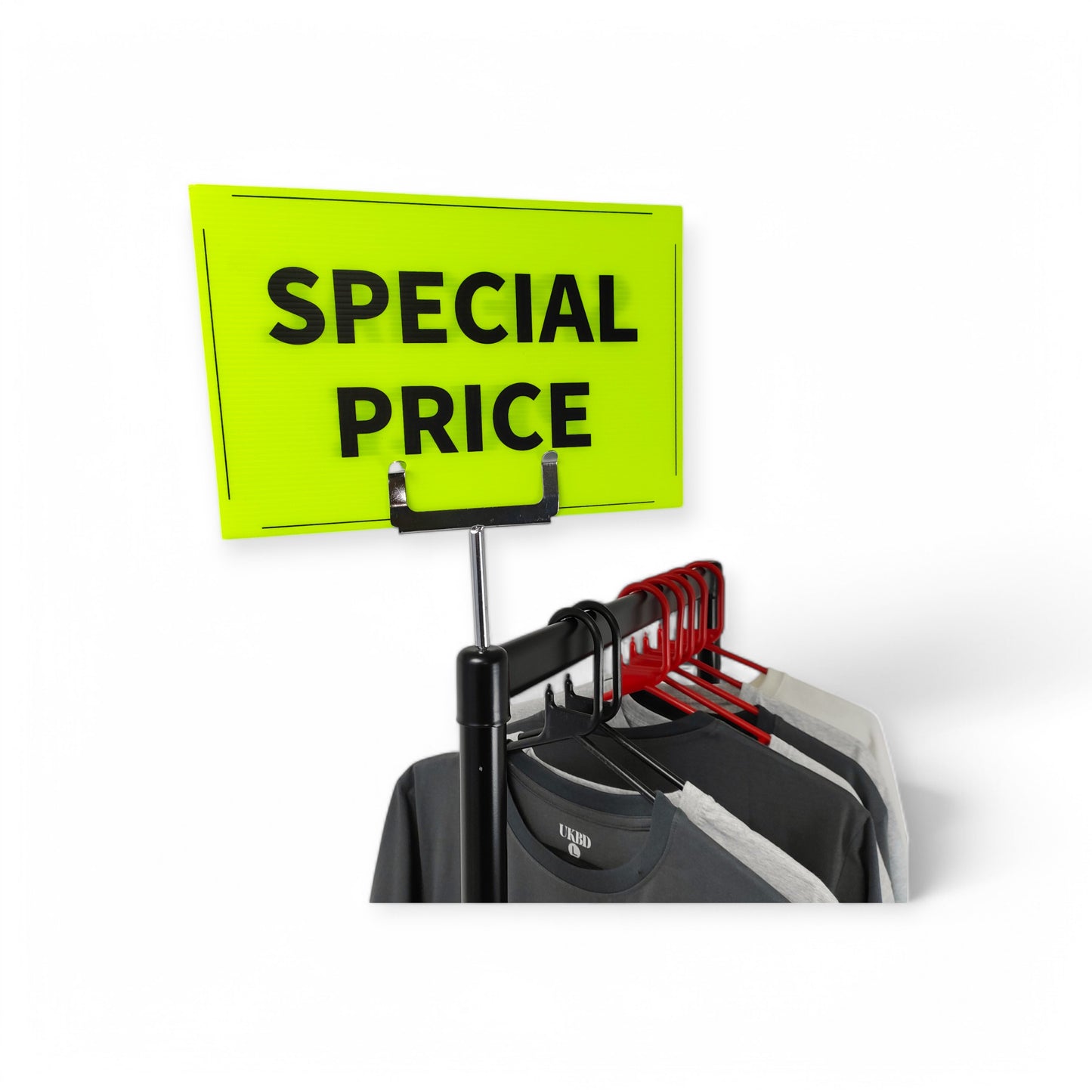 Black & Green Correx Market Promotion Card Sign Board Double-Sided & Waterproof