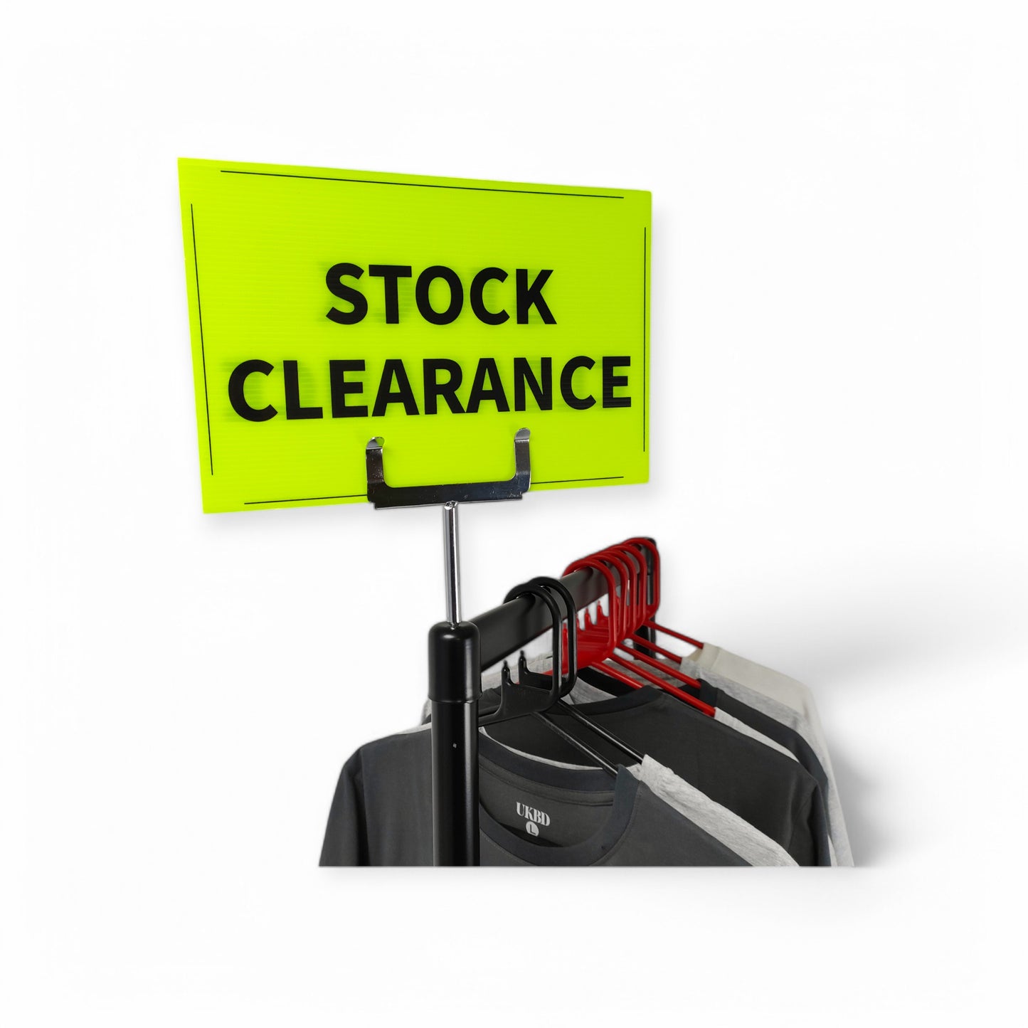 Black & Green Correx Market Promotion Card Sign Board Double-Sided & Waterproof
