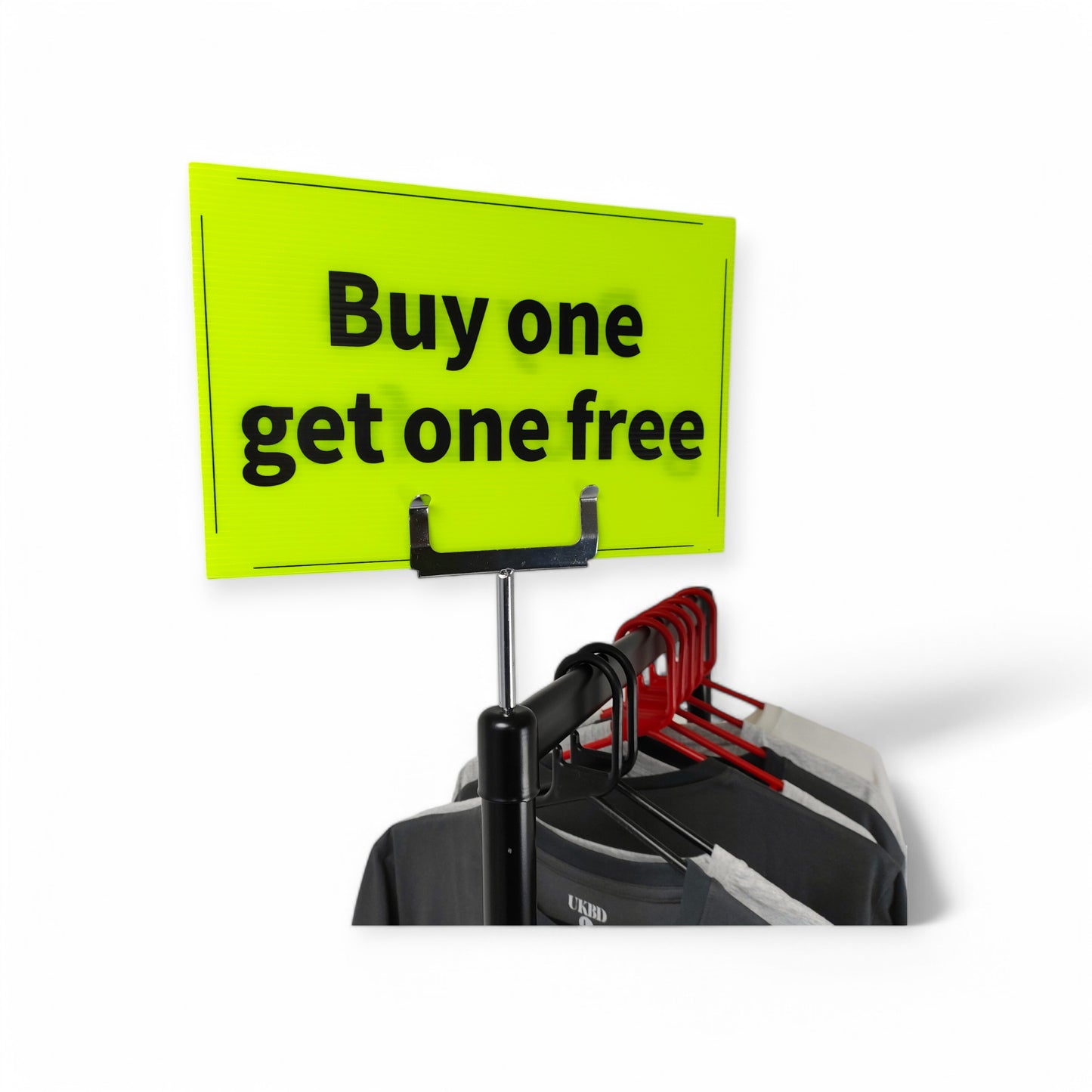 Black & Green Correx Market Promotion Card Sign Board Double-Sided & Waterproof