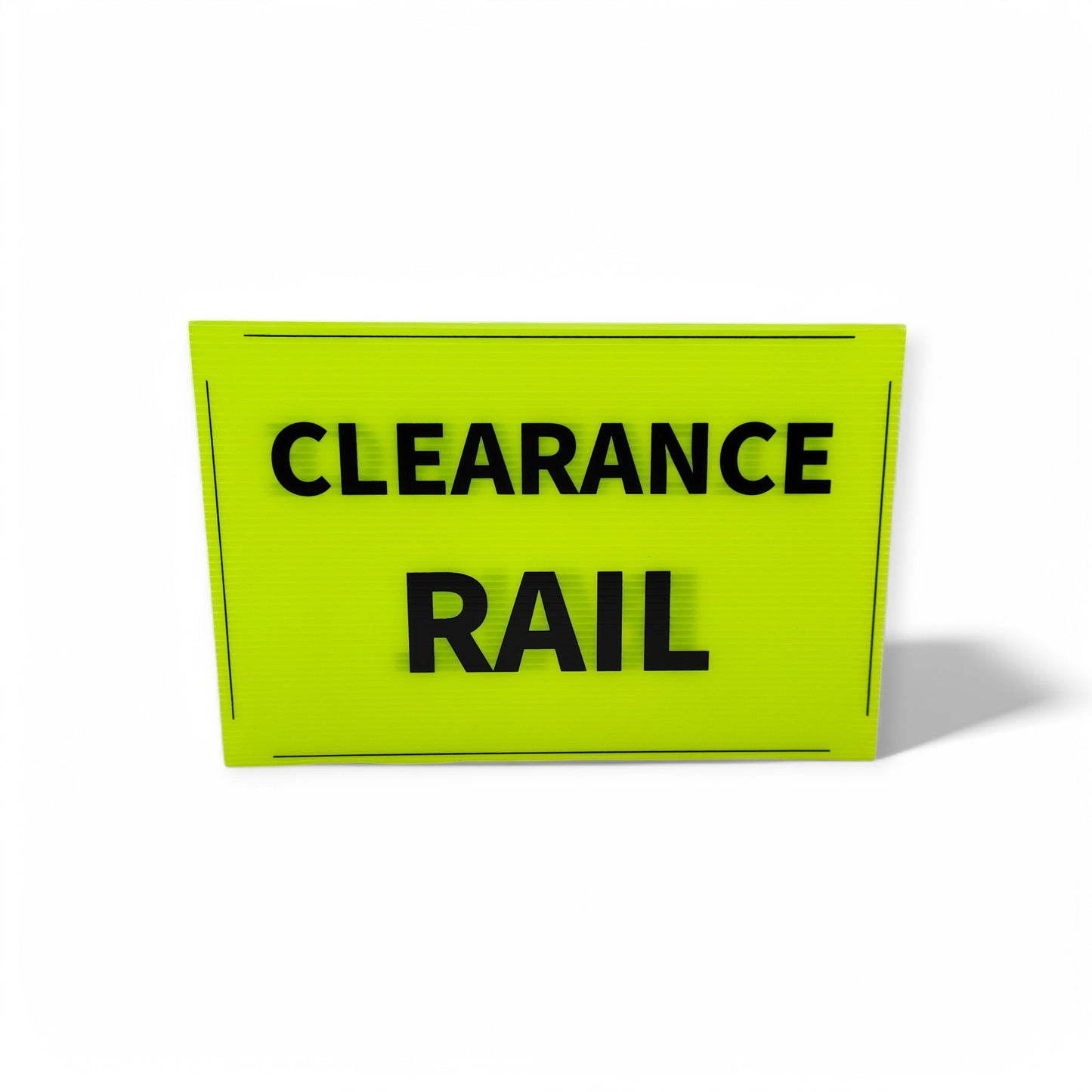 Black & Green Correx Market Promotion Card Sign Board Double-Sided & Waterproof
