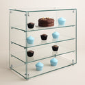 4Tier Heavy Duty Countertop Ambient Glass Sweet Food Display Cabinet Case