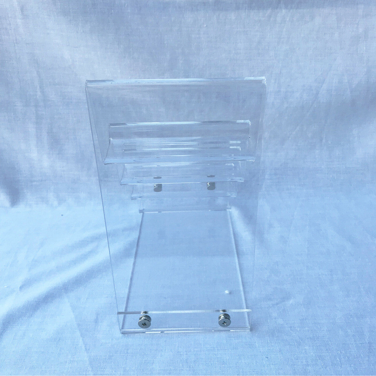 New 4-tier Clear Strong Acrylic Purse Retail Fashion Shop Display Stand Small