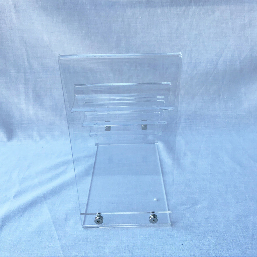 New 4-tier Clear Strong Acrylic Purse Retail Fashion Shop Display Stand Small