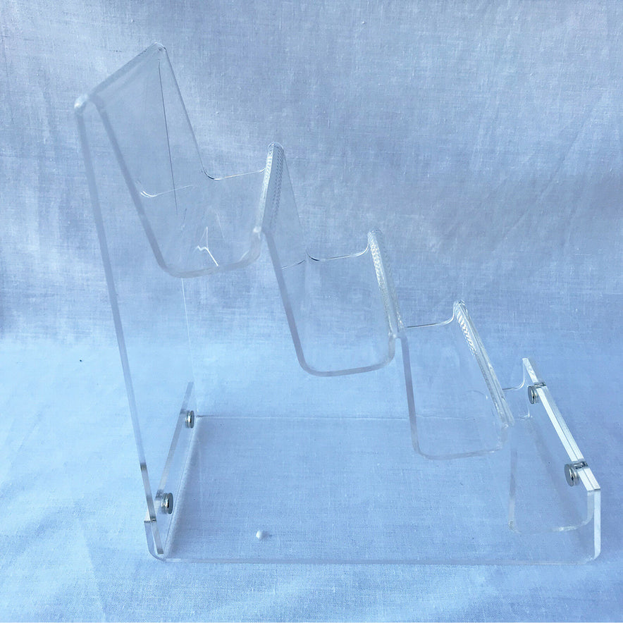 New 4-tier Clear Strong Acrylic Purse Retail Fashion Shop Display Stand Small