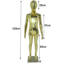 Child Gold Mannequin: Eco-Friendly Design with Rotatable Arms for Retail Display