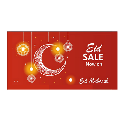Eid Sale Now On Window Poster For Retail Displays - 110cm x 55cm