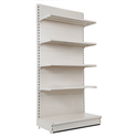 Jura White End Promotion Unit Retail Gondola Shelving - H210cm X W66.5cm