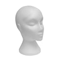 Polystyrene Female Display Head Mannequin For Hats, Glasses, Scarfs