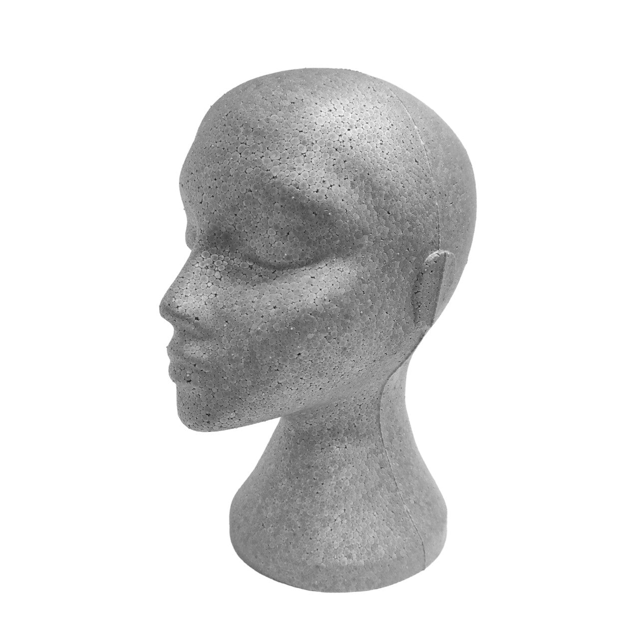 Polystyrene Female Display Head Mannequin For Hats, Glasses, Scarfs