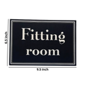 Black signage board-FITTING ROOM