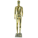 Gold Luxury Female Mannequin - Eye-Catching Display with Stable Metal Base