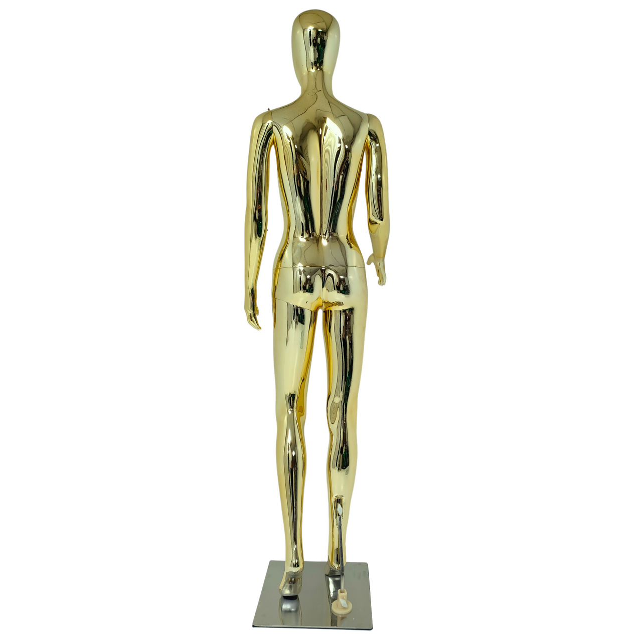 Gold Luxury Female Mannequin - Eye-Catching Display with Stable Metal Base