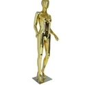 Luxury Gold Female Mannequin - Eye-Catching Display with Stable Metal Base