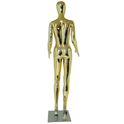 Luxury Gold Female Mannequin - Eye-Catching Display with Stable Metal Base
