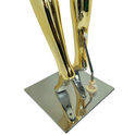 Luxury Gold Female Mannequin - Eye-Catching Display with Stable Metal Base