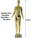 Luxury Gold Female Mannequin - Eye-Catching Display with Stable Metal Base
