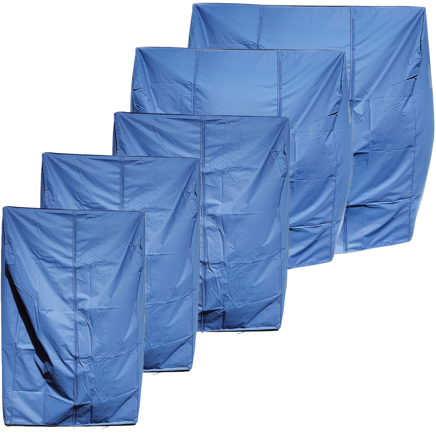 Blue Clothes Garment Rail Protective Waterproof Nylon Zipped Cover