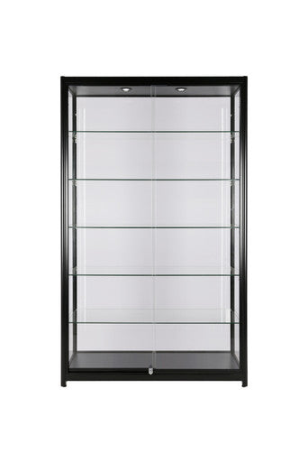 New Black Aluminium Tall Cabinet Showcase 80cm Display Retail Shop Fitting