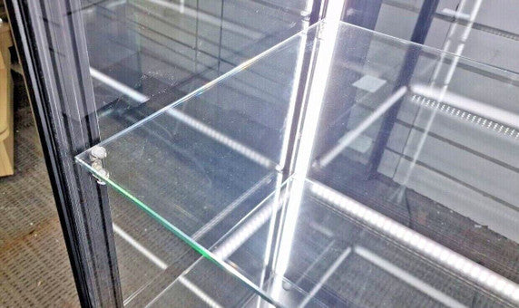 New Black Aluminium Tall Cabinet Showcase 80cm Display Retail Shop Fitting