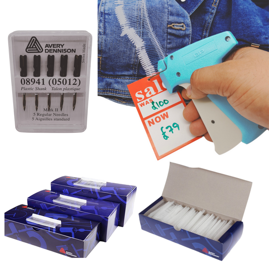 GP Standard Tagging Gun System, Barbs Kimble Tag Label for Clothes Sock, Needle