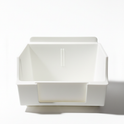 Slatwall Storbox Stackable Plastic Storage Bin – White / Clear / Red / Blue