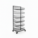 Black  Heavy Duty 6 Tier Stackable Display Basket