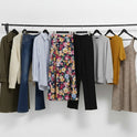 Gloss Black Wall-Mounted Clothes Rail – Sleek Heavy-Duty Steel Hanging Bar for Home & Retail Use