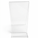 Clear Acrylic Book Display Stand / Easel with Lip – 75mm Wide – Brochure, Menu & Postcard Holder