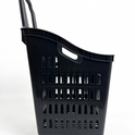 68L Shopping Basket with Wheels & Extendable Handle Plastic Rolling Retail Basket 5 Colours