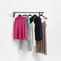 Black Wall-Mounted Clothes Rail with