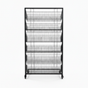 Black  Heavy Duty 6 Tier Stackable Display Basket