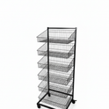Black  Heavy Duty 6 Tier Stackable Display Basket