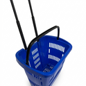 31L Shopping Basket with Wheels & Telescopic Handle – Plastic Rolling Basket – 5 Colours