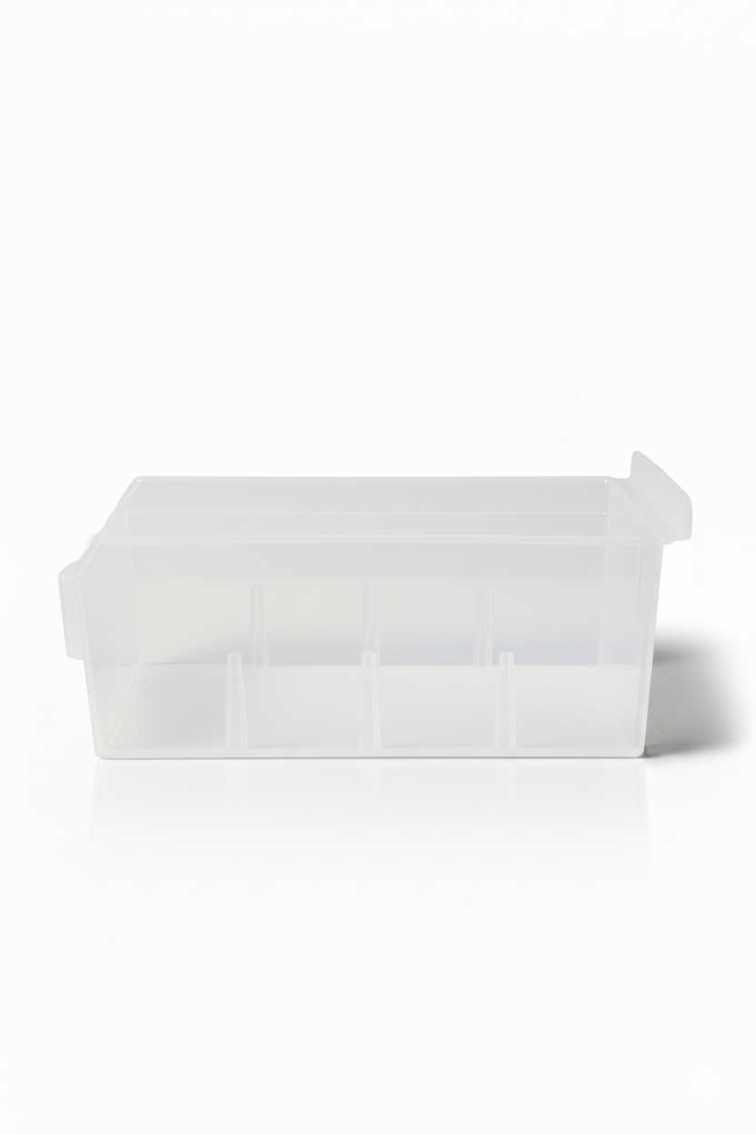 Long Slatbox Shelfbox Storage Bin – Heavy Duty Slatwall Display Box for Shop