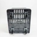 68L Shopping Basket with Wheels & Extendable Handle Plastic Rolling Retail Basket 5 Colours