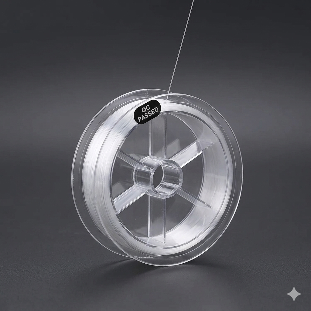 Transparent Nylon Thread 200m Reel – Strong Clear Hanging Line for Displays, Posters, Signs & Fishing