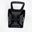 68L Shopping Basket with Wheels & Extendable Handle Plastic Rolling Retail Basket 5 Colours