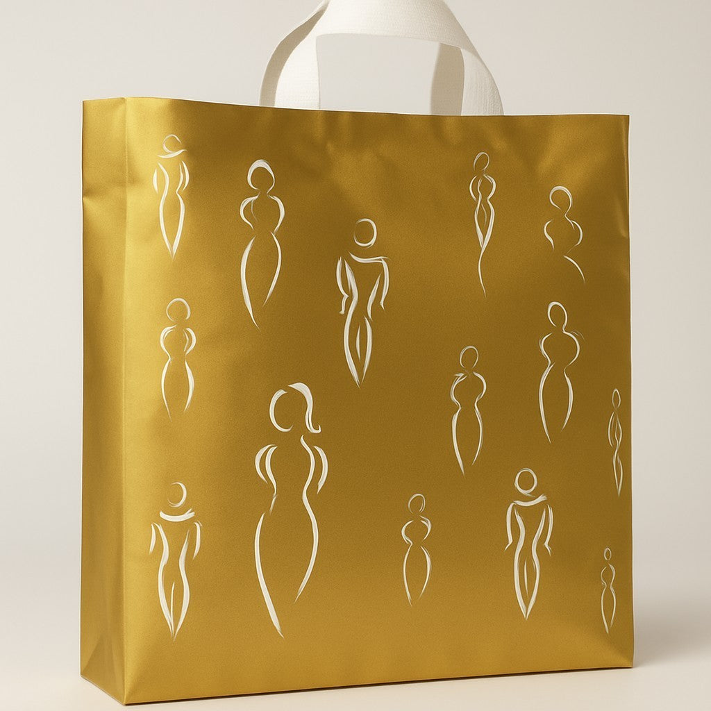 Plastic See Through Lady Design Handle Bags-100