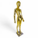 Child Gold Mannequin: Eco-Friendly Design with Rotatable Arms for Retail Display