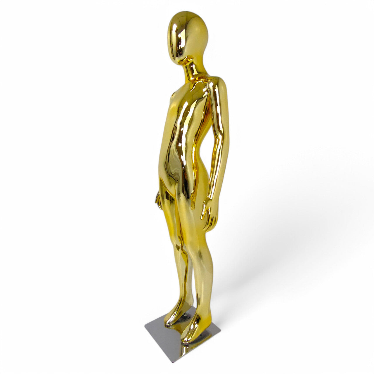 Child Gold Mannequin: Eco-Friendly Design with Rotatable Arms for Retail Display