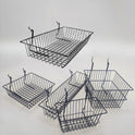Black Heavy Duty Grid Mesh Retail Shop Display Basket